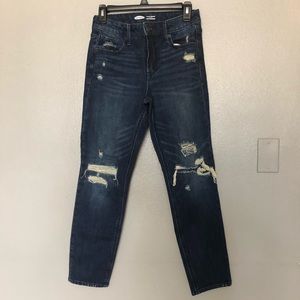 Old Navy Jeans Power Straight Distressed Ripped High-Rise 2